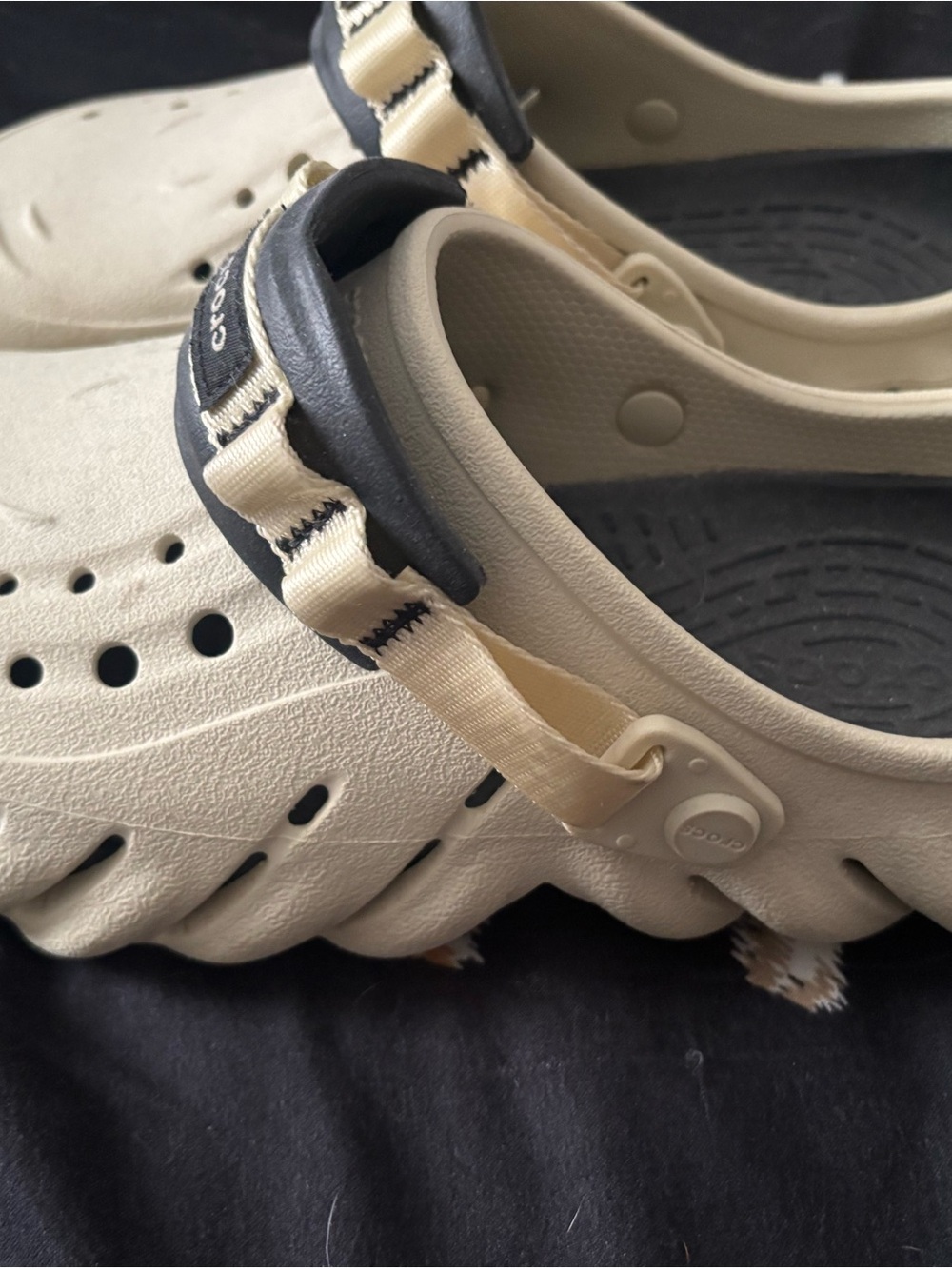 CROCS Echo Beige Clogs with Adjustable Heel Strap - Women’s Size 9